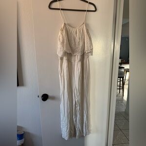 Topshop White Lace Jumpsuit